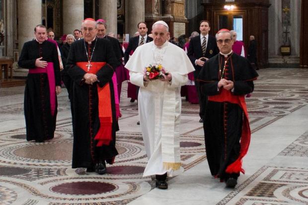 Comunidade judaica cumprimenta papa Francisco OSSERVATORE ROMANO/AFP