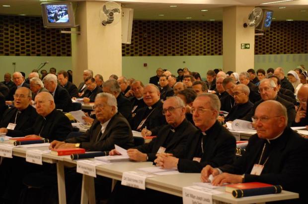 Papa Francisco esteve no Brasil em 2007, em evento do episcopado Pe. Geraldo Martins Dias/CNBB,Divulgação