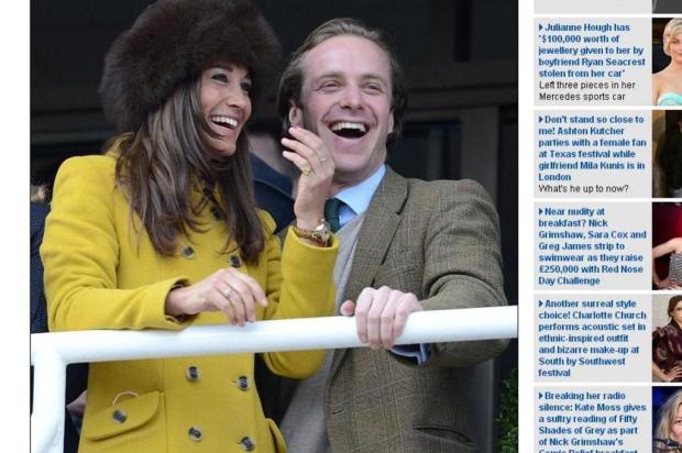 Pippa Middleton assiste com amigo banqueiro à corrida de cavalos Daily Mail/Reprodução
