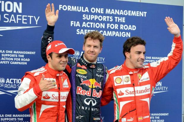 Sebastian Vettel faz melhor tempo e larga em primeiro no GP da Malásia  Roslan Rahman/AFP