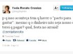 Pelo Twitter, Yeda rebate críticas de Tarso Twitter/Reprodução Pelo Twitter, Yeda rebate críticas de Tarso Twitter/Reprodução