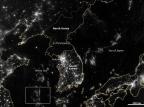 Imagem noturna de satélite evidencia crise energética da Coreia do Norte nasa/Nasa Imagem noturna de satélite evidencia crise energética da Coreia do Norte nasa/Nasa