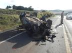 Mulher morre e quatro ficam feridos em acidente na BR-285, em Vacaria Polícia Civil/Divulgação