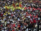 Protestos movimentam a Europa no Dia do Trabalho Josep Lago/AFP Protestos movimentam a Europa no Dia do Trabalho Josep Lago/AFP