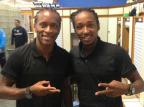 Antes do embarque à Colômbia, Biteco posta foto ao lado de Zé Roberto Reprodução/Twitter/