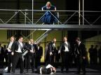 Adaptação de ópera de Wagner ambientada na época do nazismo é tirada de cartaz HANS JOERG MICHEL/Deutsche Oper am Rhein/AFP Adaptação de ópera de Wagner ambientada na época do nazismo é tirada de cartaz HANS JOERG MICHEL/Deutsche Oper am Rhein/AFP
