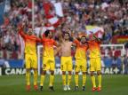 Barça festeja título espanhol com vitória de virada sobre o Atlético de Madrid PIERRE-PHILIPPE MARCOU/AFP