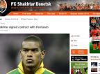 Shakhtar Donetsk oficializa contratação do volante Fernando Reprodução/ Shakhtar Donetsk oficializa contratação do volante Fernando Reprodução/
