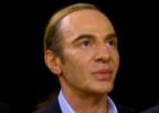 John Galliano aparece completamente mudado em programa de TV Charlie Rose/Divulgação