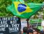 Brasileiros fazem protestos de solidariedade...