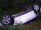 FOTO: como ficou o carro do atacante Vargas após acidente no Norte do Estado 1º BRBM/GRV Casca,Divulgação/
