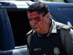 Manifestantes protestam em Fortaleza antes de Brasil x México