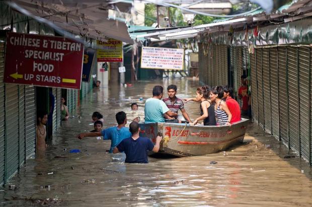 Índia teme centenas de mortes por chuvas de monção Prakash SINGH/AFP