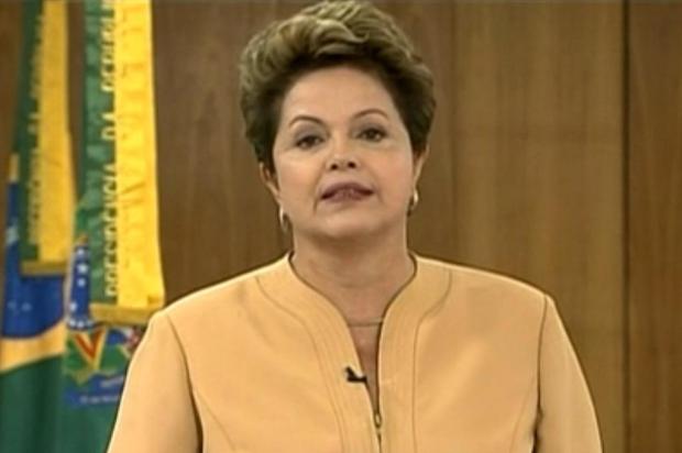Dilma: "A violência não pode manchar o movimento pacífico e democrático" Reprodução/Reprodução