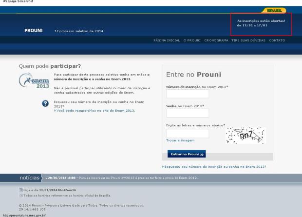 Inscrições para o ProUni estão abertas até o dia 17 de janeiro Reprodução/Reprodução