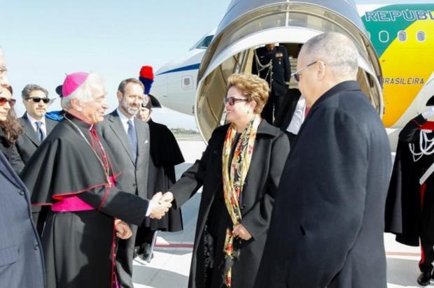 Dilma Rousseff chega a Roma para encontro com Papa Francisco oberto Stuckert Filho//PR
