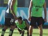 Paulo Sérgio e Roger conversam no treinamento