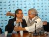 Em seguida, ele concedeu entrevista coletiva a imprensa, ao lado de seus dois assessores Milton Kuele e Luiz Onofre Meira