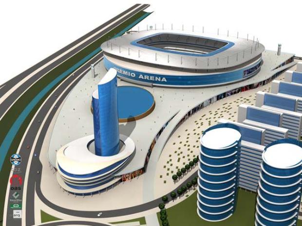 Obras da Arena são adiadas à espera de crédito Divulgação, Grêmio/ Obras da Arena são adiadas à espera de crédito Divulgação, Grêmio/