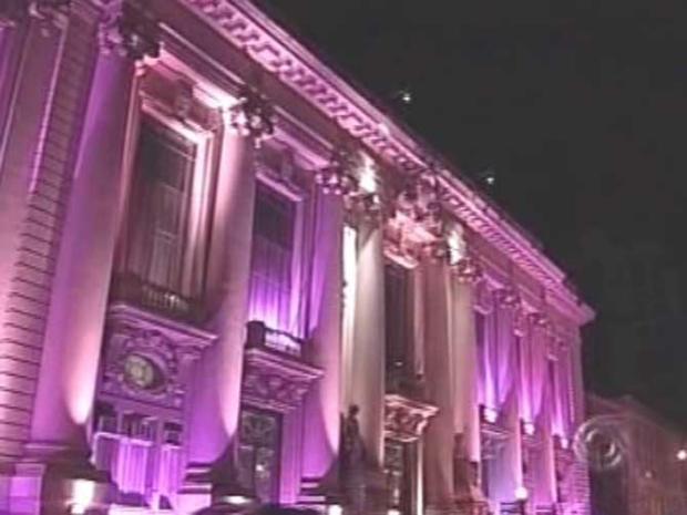 Palácio Piratini se colore de rosa contra o câncer de mama RBS TV, Reprodução/