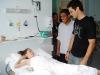 Silas em visita com os atletas aos hospital infantil Joana de Gusmão