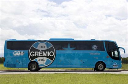Grêmio apresenta novo ônibus nesta sexta Divulgação, Grêmio/ Grêmio apresenta novo ônibus nesta sexta Divulgação, Grêmio/