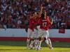 Jogadores colorados comemoram gol de Danny Morais
