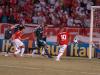 Aos 48 minutos do segundo tempo, em um contra-ataque, Taison disparou pela esquerda e cruzou rasteiro. Nilmar completou, mas Marcos evitou o gol