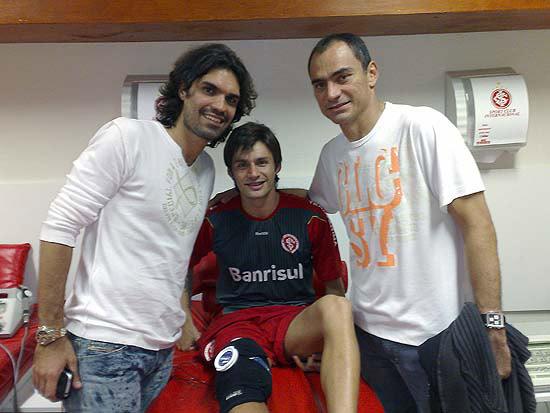 Fernandão reencontra ex-companheiros no Beira-Rio Divulgação, Inter/ Fernandão reencontra ex-companheiros no Beira-Rio Divulgação, Inter/