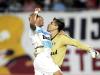 Victor e Ruy comemoram o gol do time Tricolor