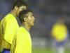 Romário e Jardel durante a única derrota do Brasil no Uruguai pelas Eliminatórias
