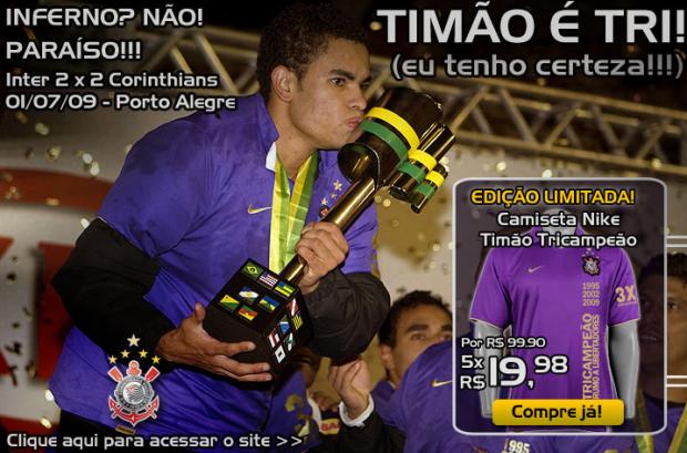 Site do Corinthians ironiza frases de motivação do Inter Reprodução/