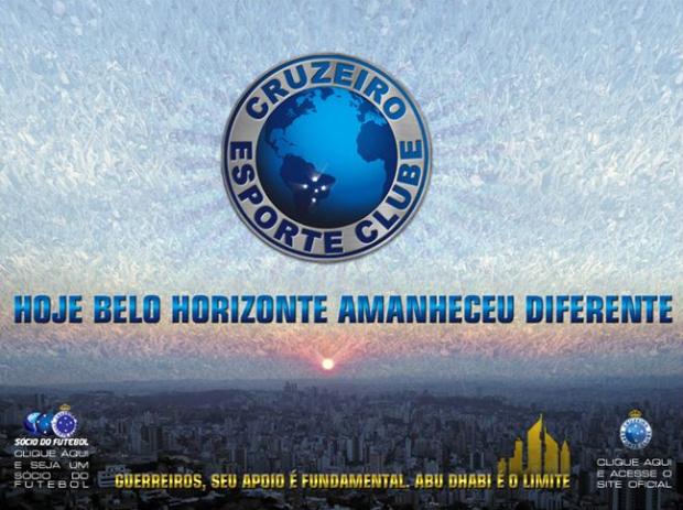 Site oficial do Cruzeiro estampa sonho do Mundial de Clubes Reprodução/