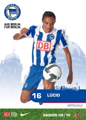 Lateral Lúcio afirma que sua preferência é o Grêmio Divulgação Hertha Berlim/ Lateral Lúcio afirma que sua preferência é o Grêmio Divulgação Hertha Berlim/