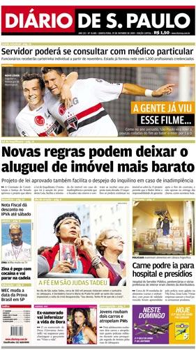 Jornal paulista diz que Bosco teve noite de herói Reprodução/ Jornal paulista diz que Bosco teve noite de herói Reprodução/
