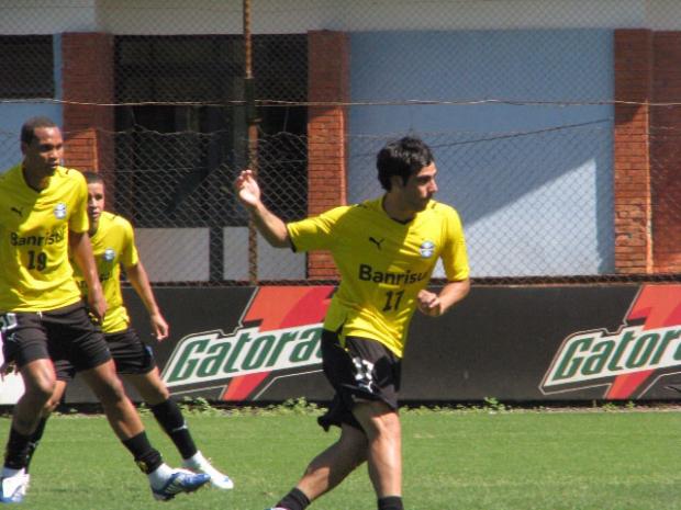 Grêmio prioriza treino de finalizações na manhã desta segunda Vinicius Rebello/