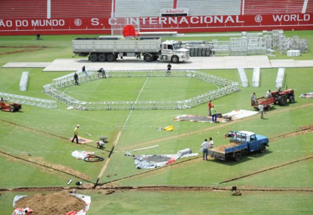 Beira-Rio começa a ser preparado para o Show do Centenário Marcos Bertoncello, Divulgação/