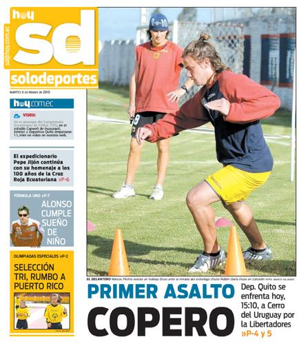 Cerro e Deportivo Quito iniciam disputa no grupo do Inter Reprodução / 