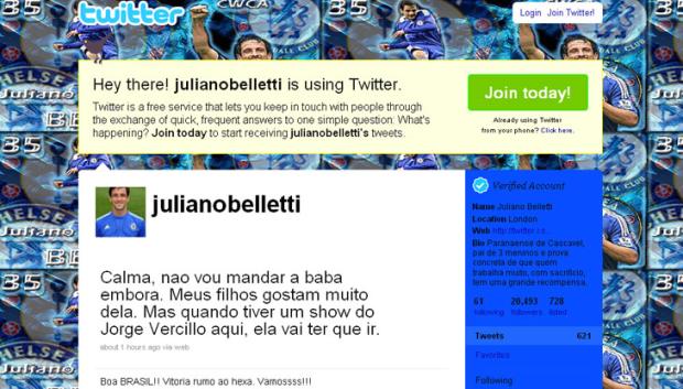 Belletti flagrou babá que dizia estar doente no jogo da Seleção reprodução/