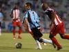 Jonas quase marcou o segundo para o Tricolor, mas a zaga do Porto Alegre não deixou passar