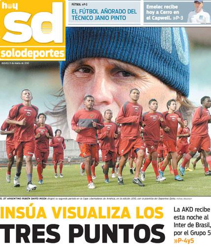 Deportivo Quito sabe ganhar de Fossati, lembra imprensa equatoriana Reprodução/ Deportivo Quito sabe ganhar de Fossati, lembra imprensa equatoriana Reprodução/